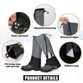 thumbnail image 1 of Cubierta para nieve, protector impermeable y resistente a desgarros, calentadores de piernos para esquí y exteriores para protección de Pies con color gris, adecuado para, 1 of 7