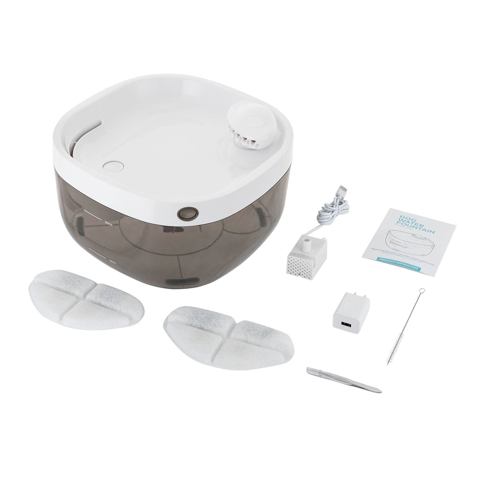 Pet Water Fountain for Cats & Dogs – 1.85Gal Large Capacity, Low Noise, Safe & Hygienic, USB Powered, Modern Design, Easy to Assemble