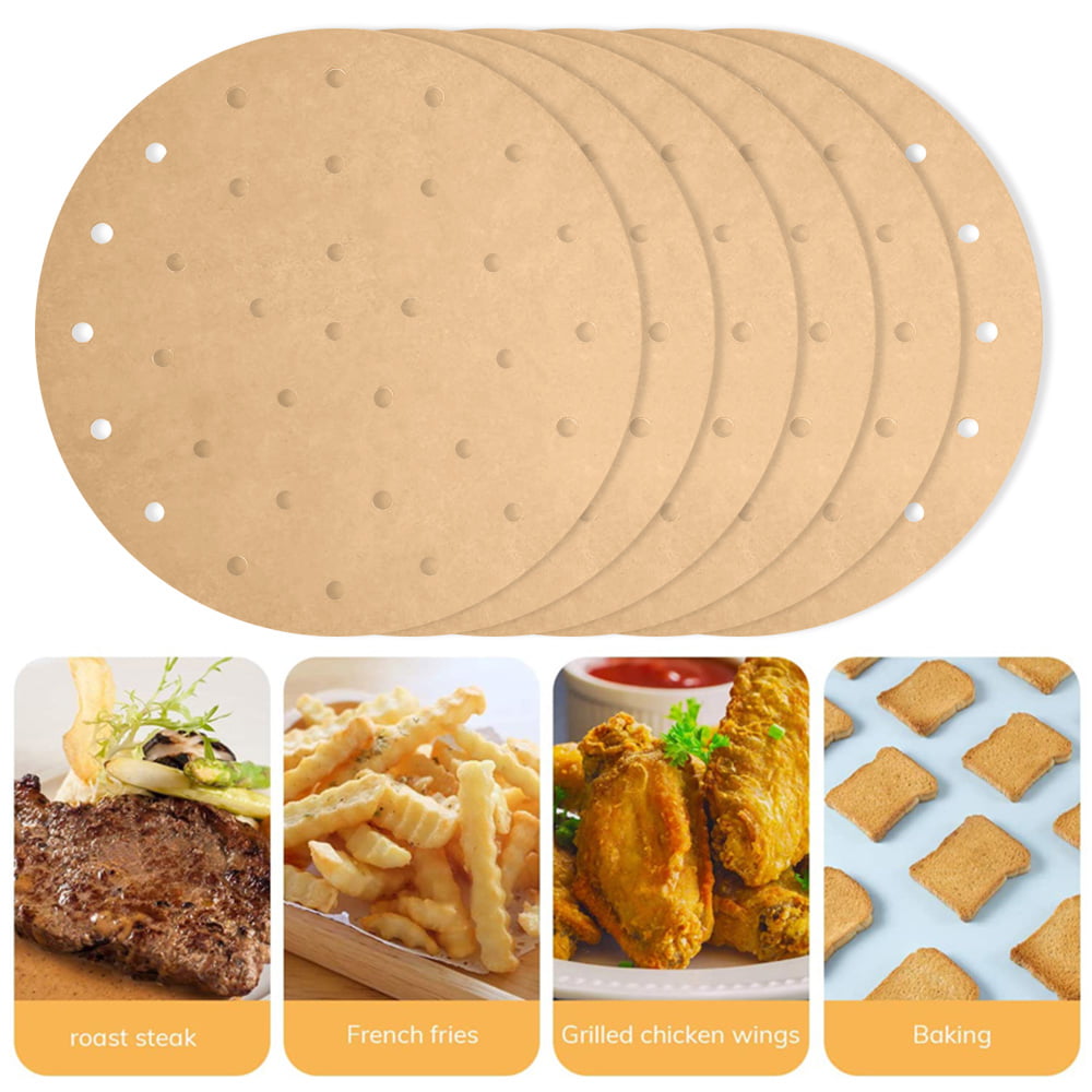 Details about   200pcs Air Fryer Parchment Paper 8.5 inch Perforated Unbleached Liners 