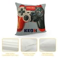 thumbnail image 4 of JEUXUS Gamer Throw Pillow Covers,Gaming Cushion Case for Home Living Room Decor, Modern Game Console Controller Red White Black Decorative Throw Cushion Case,, 4 of 5