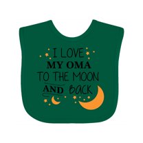 Inktastic I Love My Oma to the Moon and Back Boys or Girls Baby Bib