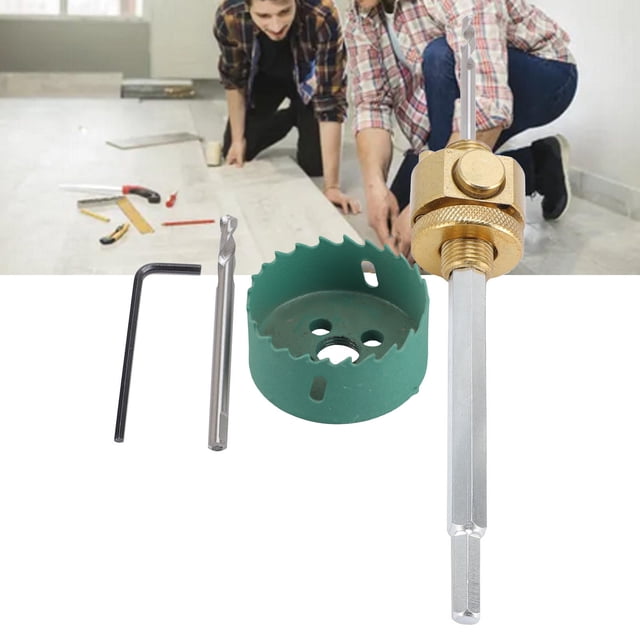 Recessed Lights Hole Saw Can Light Hole Saw Universal Hex Handle Interface High Strength Alloy Steel Quick Disassembly Connecting Rod for Ceiling Drywall Drilling