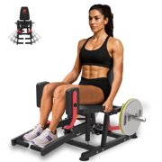 HeeH Hip Abductor Machine: Plate-Loaded Inner & Outer Thigh Trainer for Home Gym Strength Training, Hip Abduction Machine Red