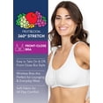 thumbnail image 2 of Sujetador deportivo Fruit of the Loom de algodón con cierre frontal para mujer, 2 of 6