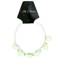 thumbnail image 2 of Silver-Tone Ankle Bracelet With Green Faceted And Circle Shaped Charm Accents AN1339A-GREEN, 2 of 2