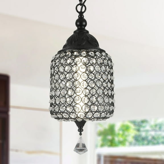 Chords Attic 1-Light Crystal Pendant Lighting Adjustable LED Ceiling Hanging Light Fixtures Fixture for Kitchen Island