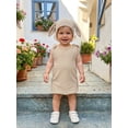 thumbnail image 3 of RUINIXCW Kids Halloween Lamb Sheep Costume Toddler Baby Girl Halloween Cosplay Outfit Sleeveless Tie Shoulder Warm Lining Tank Dress with Ears Hat, 3 of 10