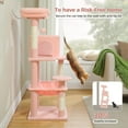 thumbnail image 2 of Pefilos 45" Modern Cat Tree House, Cat Condo for Indoor Cats, Activity Center Cat Scratching Tower for Kittens Toy, Pink, 2 of 8