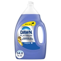 Dawn Platinum Dish Soap Liquid, Dishwashing Liquid, Grease Removal, Fresh Rain, 54.8oz