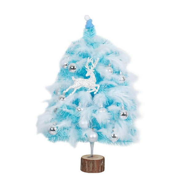 Feather Christmas Tree Pink/Blue Feather Decorative Tree For Xmas