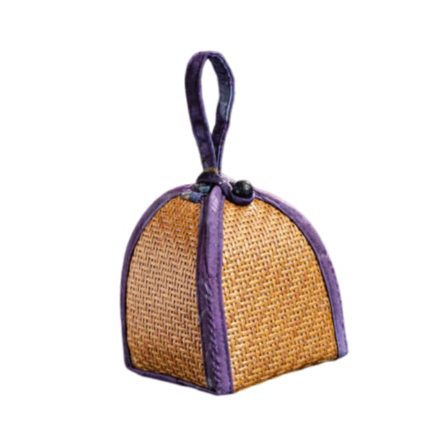 simhoa Tea Cup Storage Bag Compact Multifunctional Teaware Organizer for Travel Use Purple