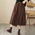 thumbnail image 4 of Cavosen High Waisted Skirts for Women Midi Skirts A Line Solid Short Skirts Trendy Date Night Club Skirt, 4 of 7