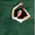 thumbnail image 6 of Empyrean Luxury Bed Sheets, Microfiber Bed Sheet Set, Twin XL, Hunter Green, 4 Piece, 6 of 9