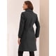 thumbnail image 4 of Abrigo Largo de Invierno para Mujer con Solapa Negro M, 4 of 6