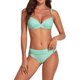thumbnail image 1 of Traje de baño para mujer, dos piezas, tirantes finos, Color puro, fruncido, transpirable, con aros, acolchado, Bikini, traje de baño verde manzana XL, 1 of 6