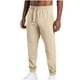thumbnail image 2 of Pantalones largos de moda para hombre, de color liso, informales, con cordón, para fitness, hasta el tobillo, 2 of 7