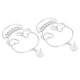 thumbnail image 2 of Pendientes de calavera 1 par Aleación shaofei, 2 of 5