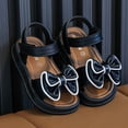 thumbnail image 3 of HIPYLO Girls White Sandals Size 10 Toddler Girl Shoes Big Kids Shoes Toddler Size 6 Shoes Youth Shoes Girls Size Shoes Baby Girl Size 3, Black 8-9 Years, 3 of 6
