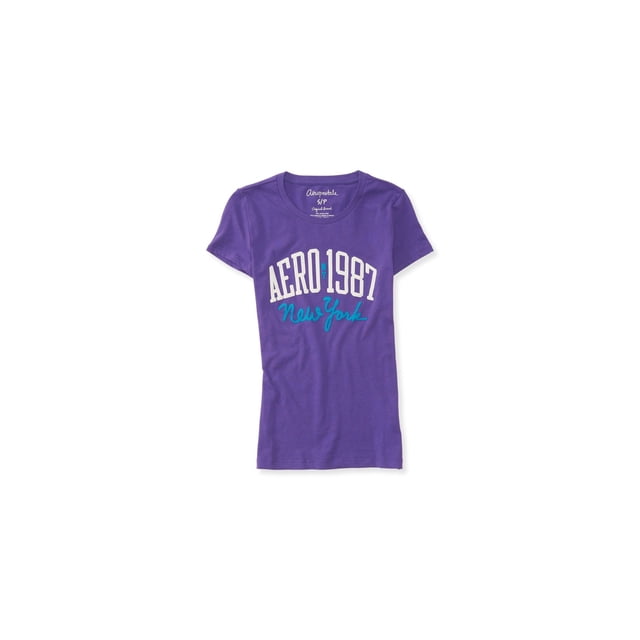Aeropostale NY Camiseta gráfica para mujer, Púrpura, X-Large Aeropostale Camiseta gráfica