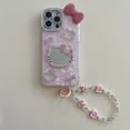 thumbnail image 7 of Cute Cartoon Sanrio Hello Kitty Phone Case For iPhone 17 16 15 14 13 Makeup Mirror Cover, 7 of 7