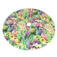 thumbnail image 5 of Cauagu 30" Christmas Tree Skirt Blooming Cactus Pattern Christmas Tree Decorations Tree Mat for Xmas Decorations Occasion Holiday Home Decor -30", 5 of 7