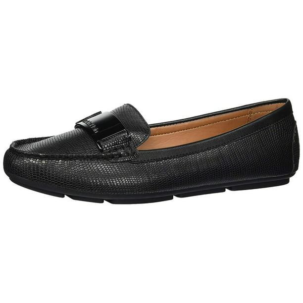 Calvin Klein Womens Lisette Leather Closed Toe Loafers, Black, Size   PsZi 