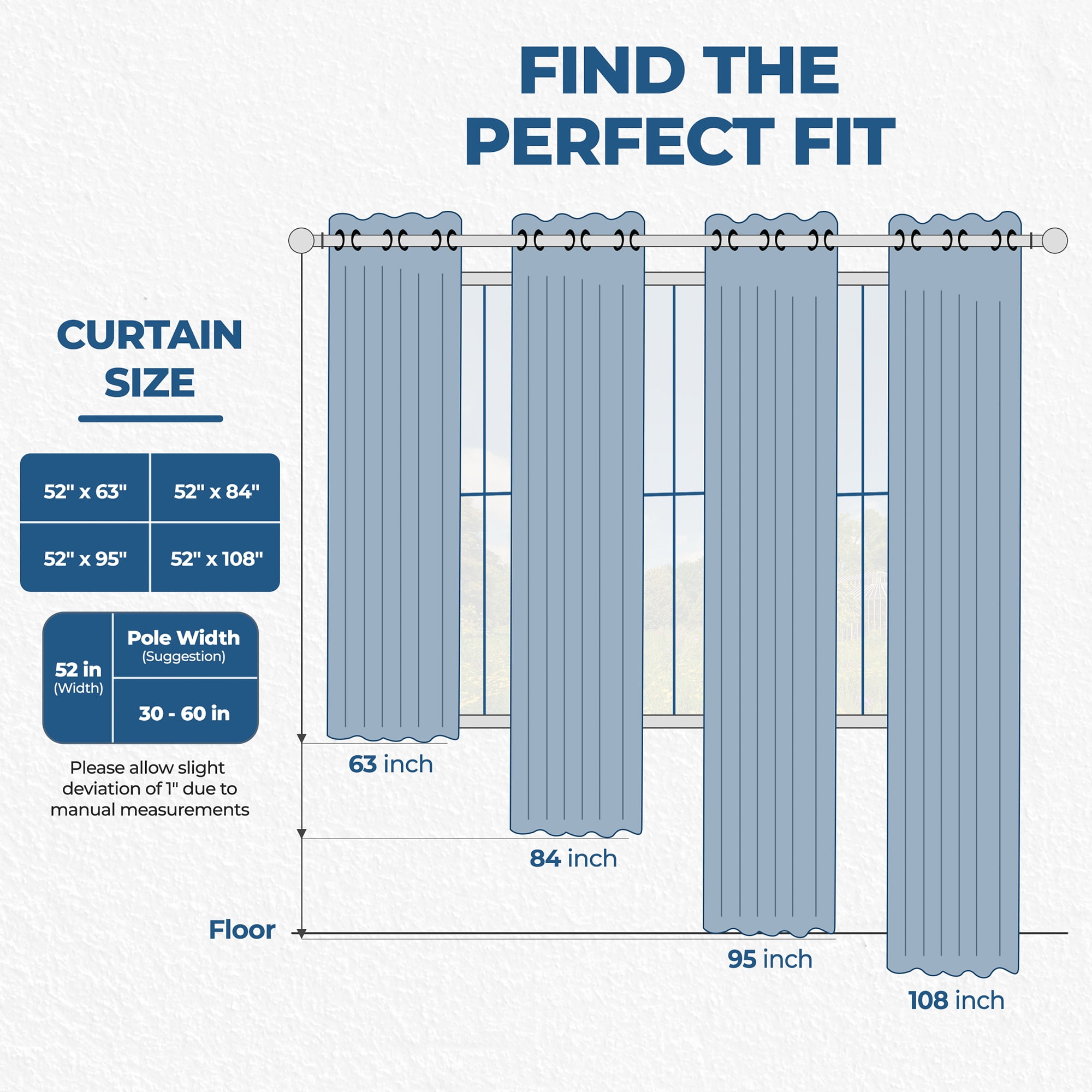 Bkue Nile Mills Modern, Classic Solid Semi Blackout Curtains, Set of 2, 36" x 84", Cappuccino