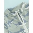 thumbnail image 6 of Suealasg Kids Boys One Piece Swimsuits Toddler Boys Short Sleeve Shark Print Rash Guard Swimwear Baby Boys Summer Romper Bathing Suit Beachwear 0-3 Years, 6 of 8