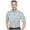 Light Gray/White, variant on Monterey Club Men's Short Sleeve Track Print Golf Polo Shirt #3528