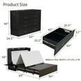 thumbnail image 3 of Pemberly Row Queen Wood Murphy Bed with Drawers and Charging Station in Black, 3 of 8