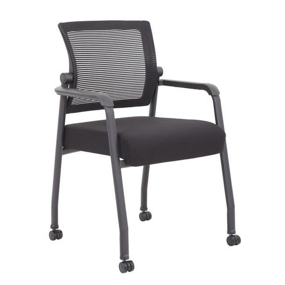 Mesh 4-Legged Guest Chair, Black