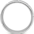 thumbnail image 2 of Sterling Silver Rhodium-Plated 8mm Brushed Fancy Band Size 7.5 Made In United States qwb121brh-7.5, 2 of 5