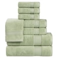 thumbnail image 3 of Superior Belmont 8 Piece Zero Twist Towel Set, Ultra Soft Cotton Towels, Green, 3 of 11