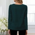 thumbnail image 4 of Olyvenn Women's Puff Sleeve Square Neck Summer Fashion Trendy 2025 Fall Blouses Textured Solid Work Office Shirts Tops Green L, 4 of 7