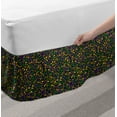 thumbnail image 2 of Polka Dot Bed Skirt, Colorful Continuous Spots Theme, Elastic Bedskirt Dust Ruffle Wrap Around for Bedding Decor, 4 Sizes, Violet Green Yellow, by Ambesonne, 2 of 2
