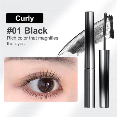 Blaire Iron Wand Mascara, 3D Curling Eyelash Iron Mascara, Washable Extra Slim Metal Rod Mascara