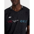 thumbnail image 4 of Athletic Works Men's Reflective Print Soccer Style Performance Shirt, Sizes XS-3XL, 4 of 6