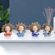 thumbnail image 3 of 4 Unids Estatuilla de Monjes en Miniatura Estatua Linda Modelo Craft Wise Figure Handcrafts Baby Little Adornos para Bonsai Car Desktop .5x4x7cm Macarena Pequeñas figuritas de monje, 3 of 7