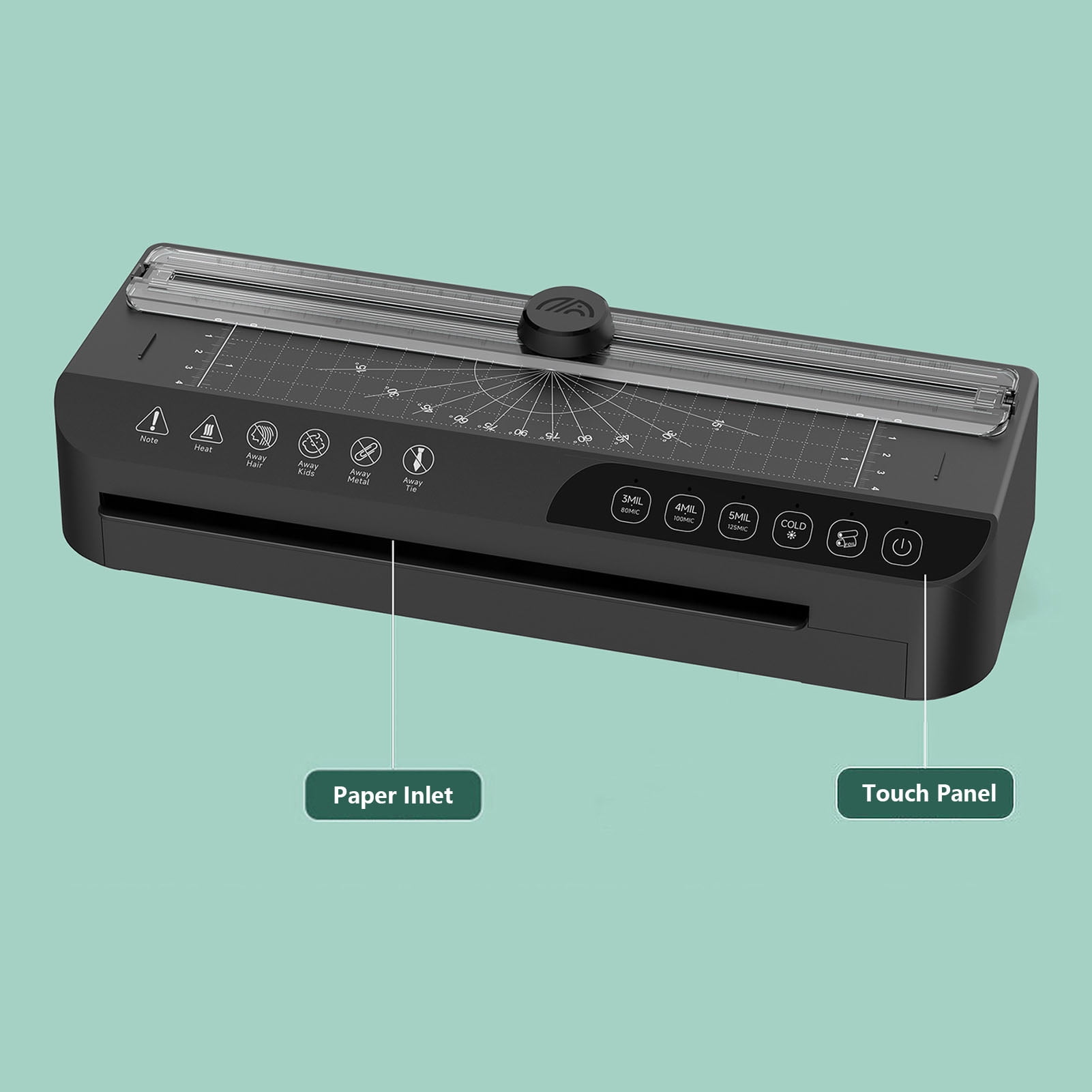 YAHHU Laminator Machine A4 320mm/min Thermal Laminating for Home Office EU Plug 220V White (13.78 inches / 35 cm)