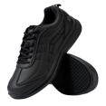 thumbnail image 1 of FitVille-zapatos ligeros para hombre, calzado negro, anchos, repelente al agua, cómodos para caminar, de pie y trabajo, 1 of 4