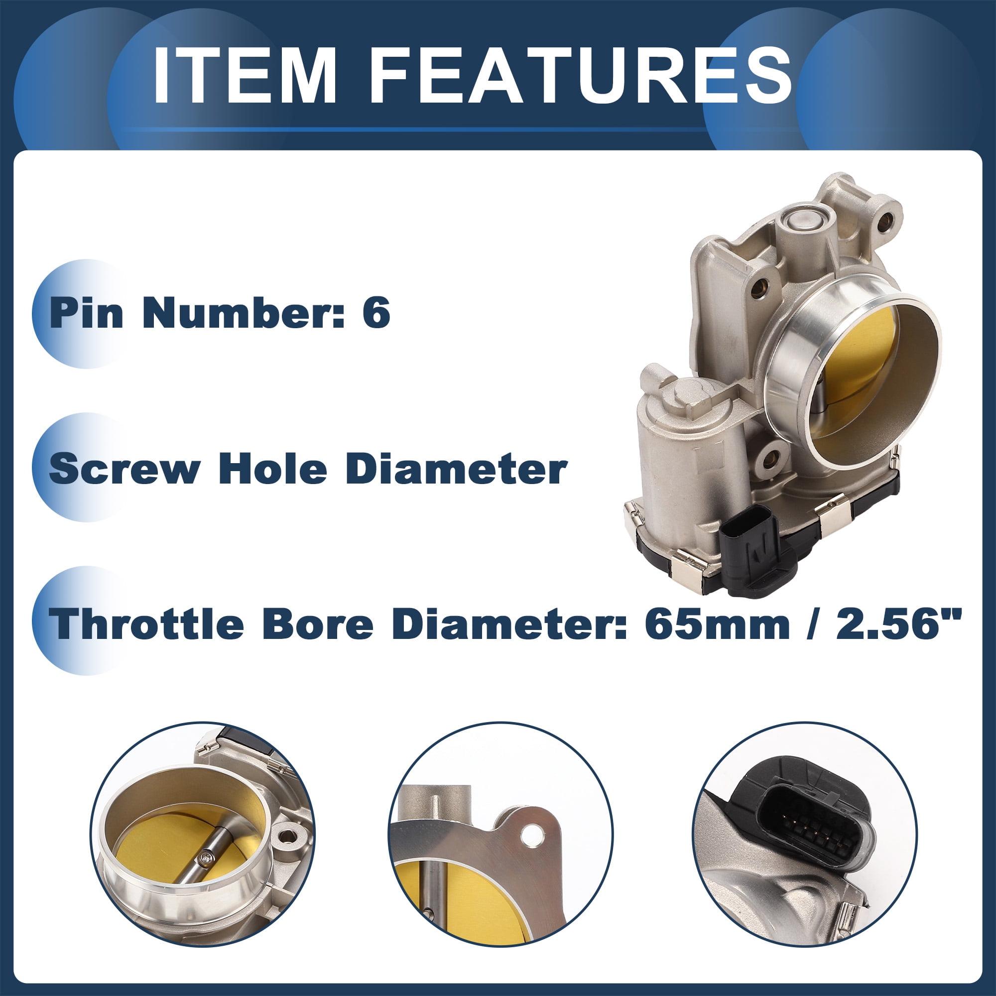 Unique Bargains Throttle Body for Chevy Impala Malibu, Colorado, Blazer 2014-2019 Replace No.12670839/12669073