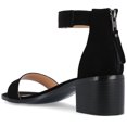 thumbnail image 4 of Journee Womens Percy Low Stacked Heel Back Heel Zip Dress Sandals, 4 of 10