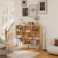 thumbnail image 3 of 10 Cubes Bookshelf cm de Profundidade Madera 3Tier Abierto Estante Bookcase Freestanding Book Estante Organizador de Almacenamiento con 5 Iron Legs para Oficina en Casa Living Sala cm de..., 3 of 7