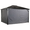 thumbnail image 2 of Sojag Verona 10 x 12 x 6 ft Charcoal Curtains for Gazebo, Polyester, 2 of 5