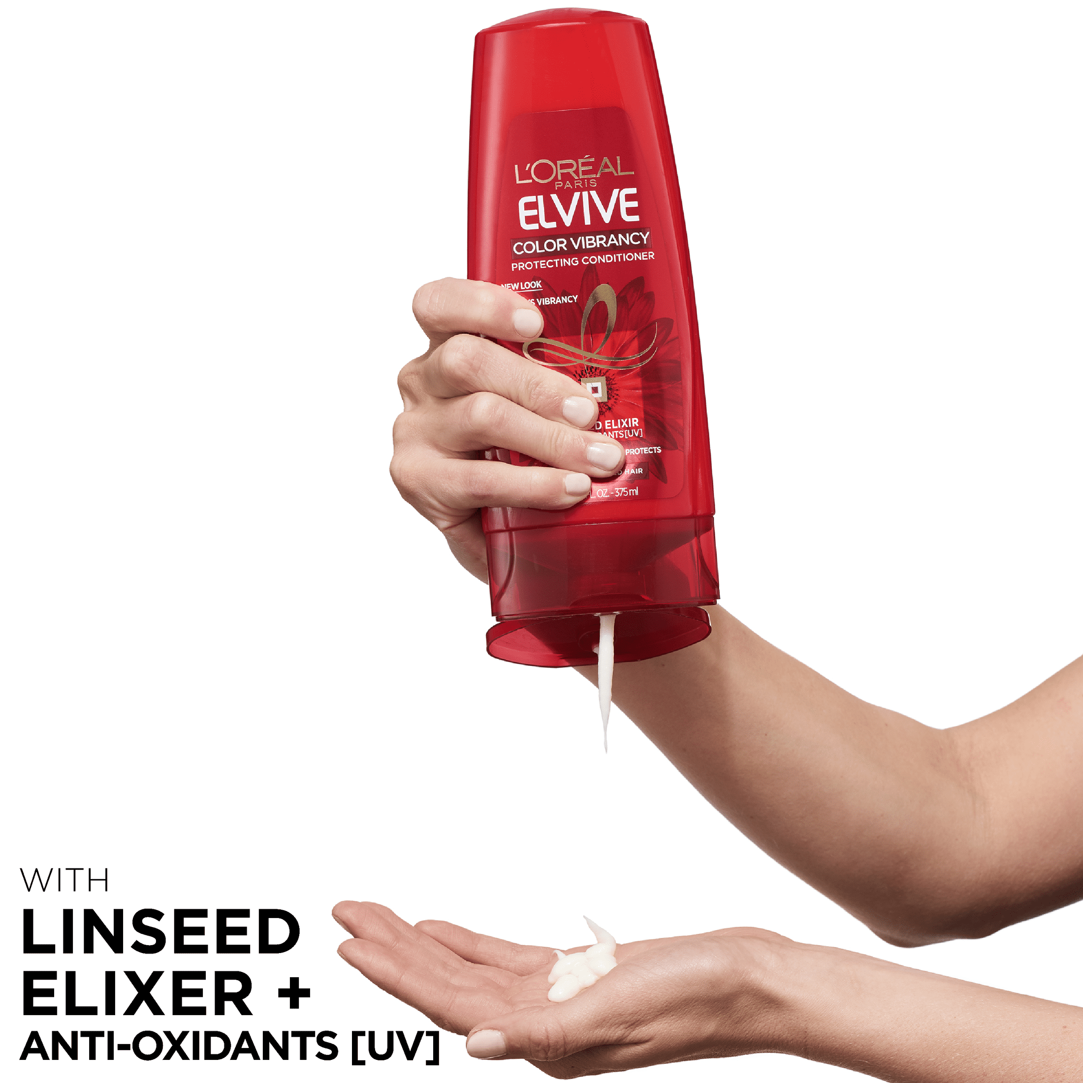 LOreal Paris Elvive Color Protect Shampoo, Linseed, for Color Treated Hair, 12.6 fl oz  (图3)