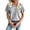 Grey, variant on Womens Summer Shirts Casual Crew Neck Waffle Knit Tuic Tops Short Sleeve T Shirts Loose Fit Blouses