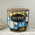 thumbnail image 3 of Coffee Pod Holder Vintage Coffee Capsule Basket with Wooden Base Mug Shaped Black Wire Coffee Pod Organizer Reusable Coffee Capsule Storage Espresso Capsules Container for Home Countertop Decor, 3 of 9