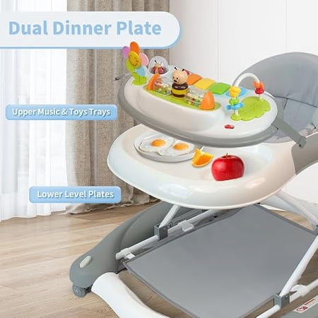 Convertible Baby Walker, 4 Mode Infant Walker with Rocking Jumping and Walking Functions