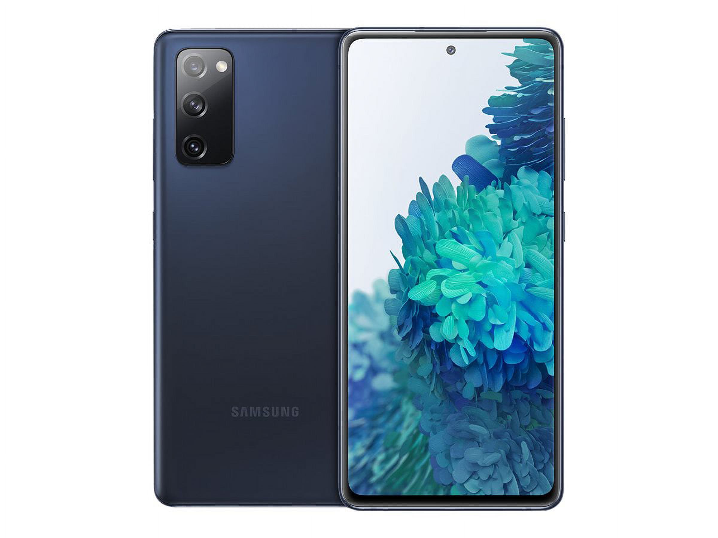 Samsung Galaxy S20 FE 5G - 5G smartphone - RAM 6 GB / Internal Memory 128 GB - microSD slot - OLED display - 6.5" - 2400 x 1080 pixels (120 Hz) - 3x rear cameras 12 MP, 12 MP, 8 MP - front camera 32 MP - AT&T - cloud navy - image 2 of 7