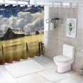 thumbnail image 7 of PRATYUS American Scene Painting Quick-Drying Shower Curtain Set with Hooks for Bathroom Decor 100% Polyester Fiber Chic Modern Design 36x72, 7 of 7